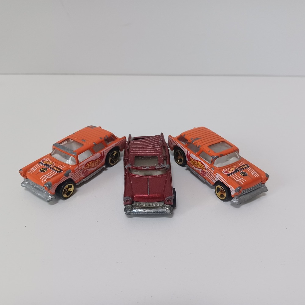 Lot of 3 Mattel Hot Wheels 1969 Vintage Chevy Nomad Cars